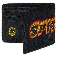 Carica l&#39;immagine nel visualizzatore di Gallery, SPITFIRE WHEELS - &quot;FLAMES SCRIPT&quot; WALLET (BLACK)
