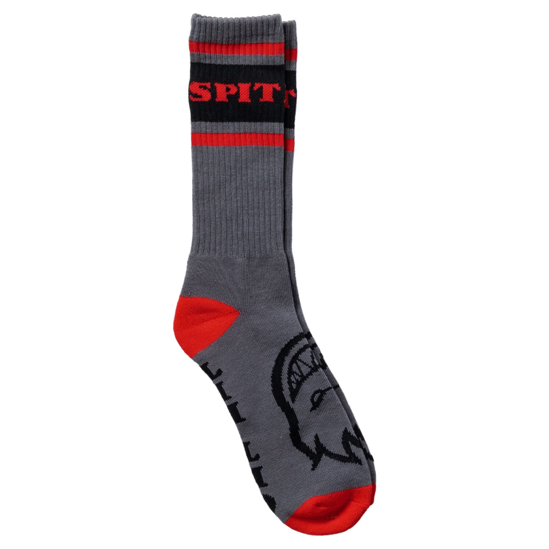 SPITFIRE WHEELS - "CLASSIC '87 BIGHEAD" SOCKS (CHARCOAL/RED/BLACK)
