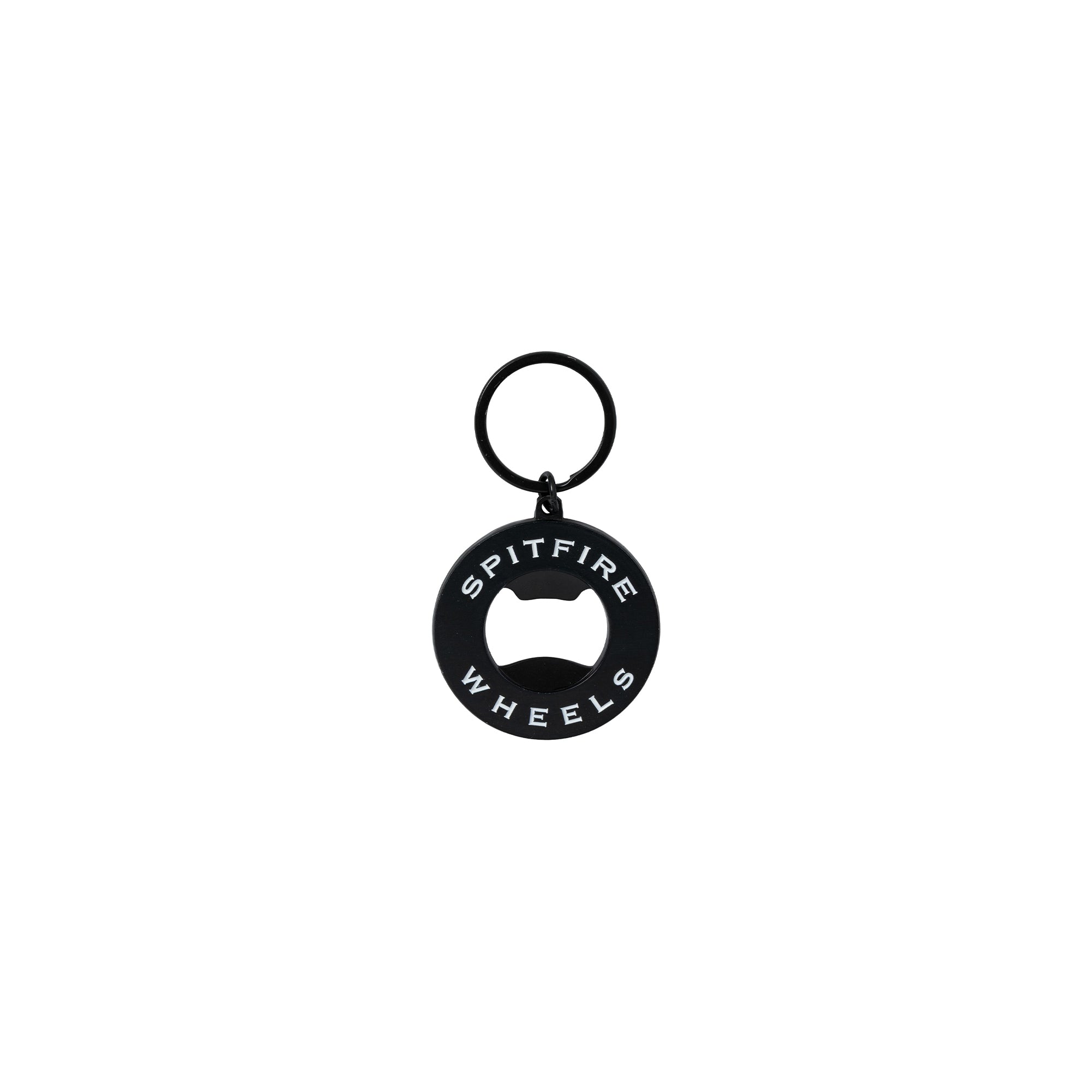 "CLASSIC SWIRL" BOTTLE OPENER KEYCHAIN (BLACK/WHITE)