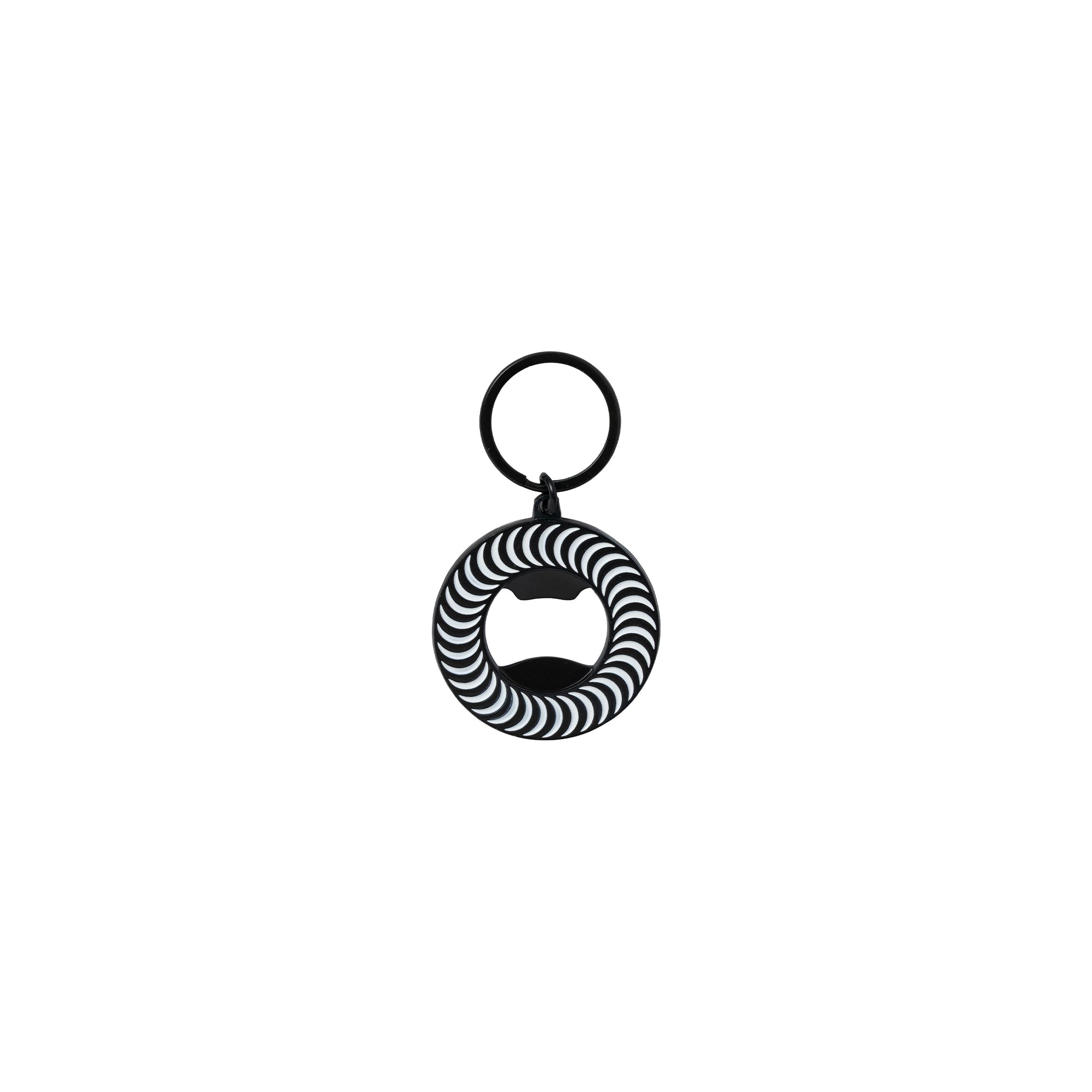 "CLASSIC SWIRL" BOTTLE OPENER KEYCHAIN (BLACK/WHITE)