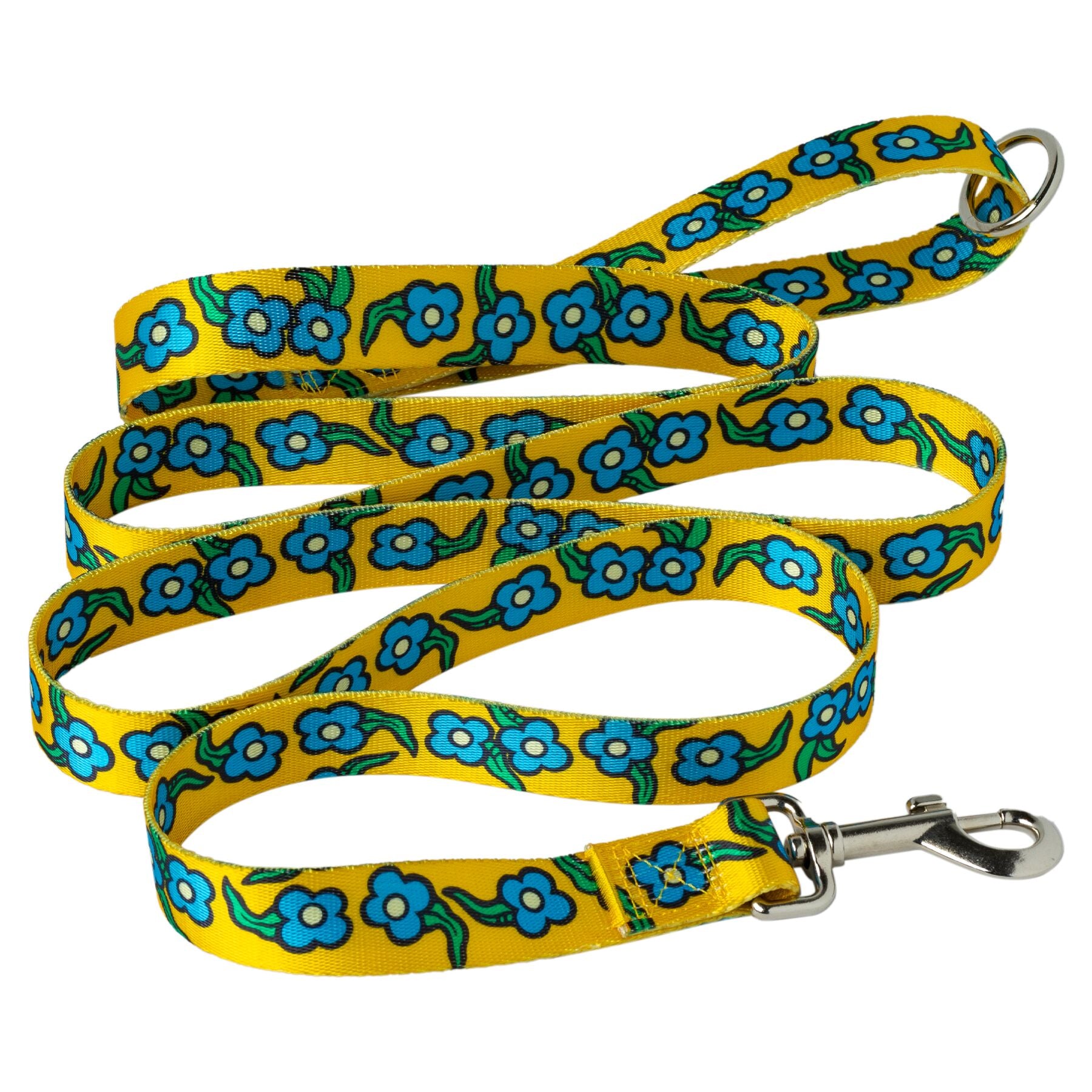 "FLOWERS" DOG LEAD (YELLOW)
