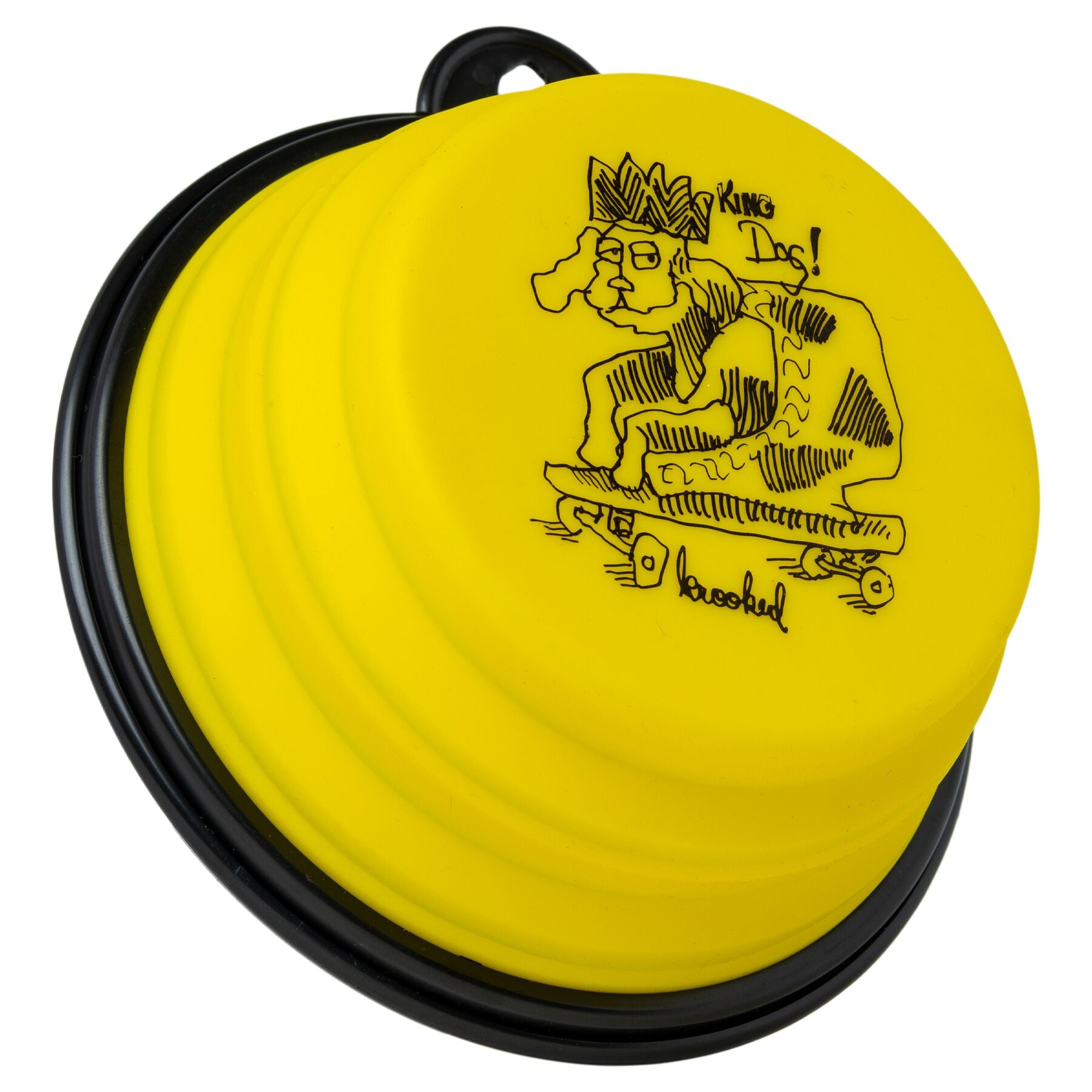 "KING" DOG BOWL (YELLOW/BLACK)