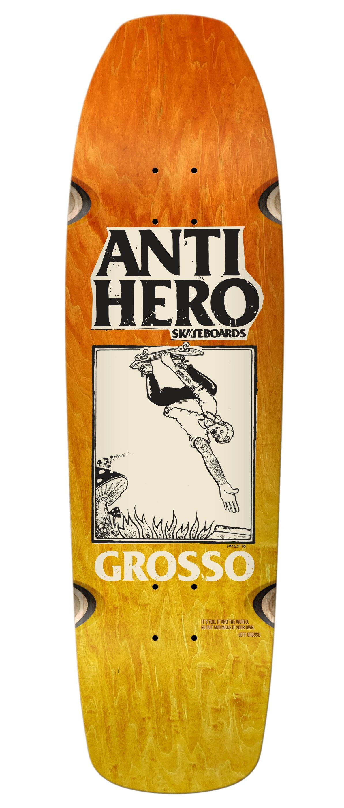 ANTI HERO - JEFF GROSSO'S "HANDPLANT" DECK (FADE - SQUARE EDGE - 9.25")