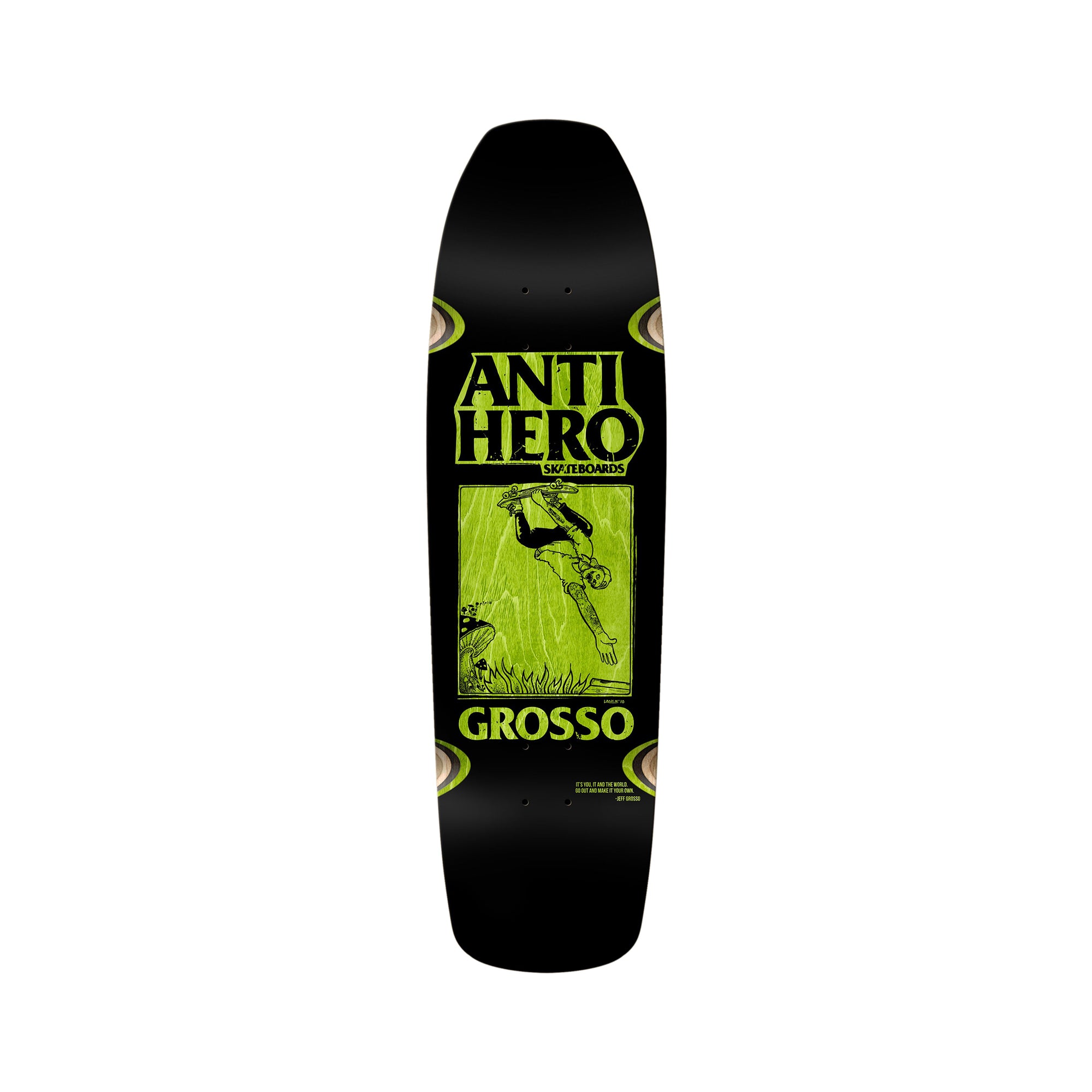 JEFF GROSSO'S "HANDPLANT" DECK (BLACK - SQUARE EDGE - 9.25")
