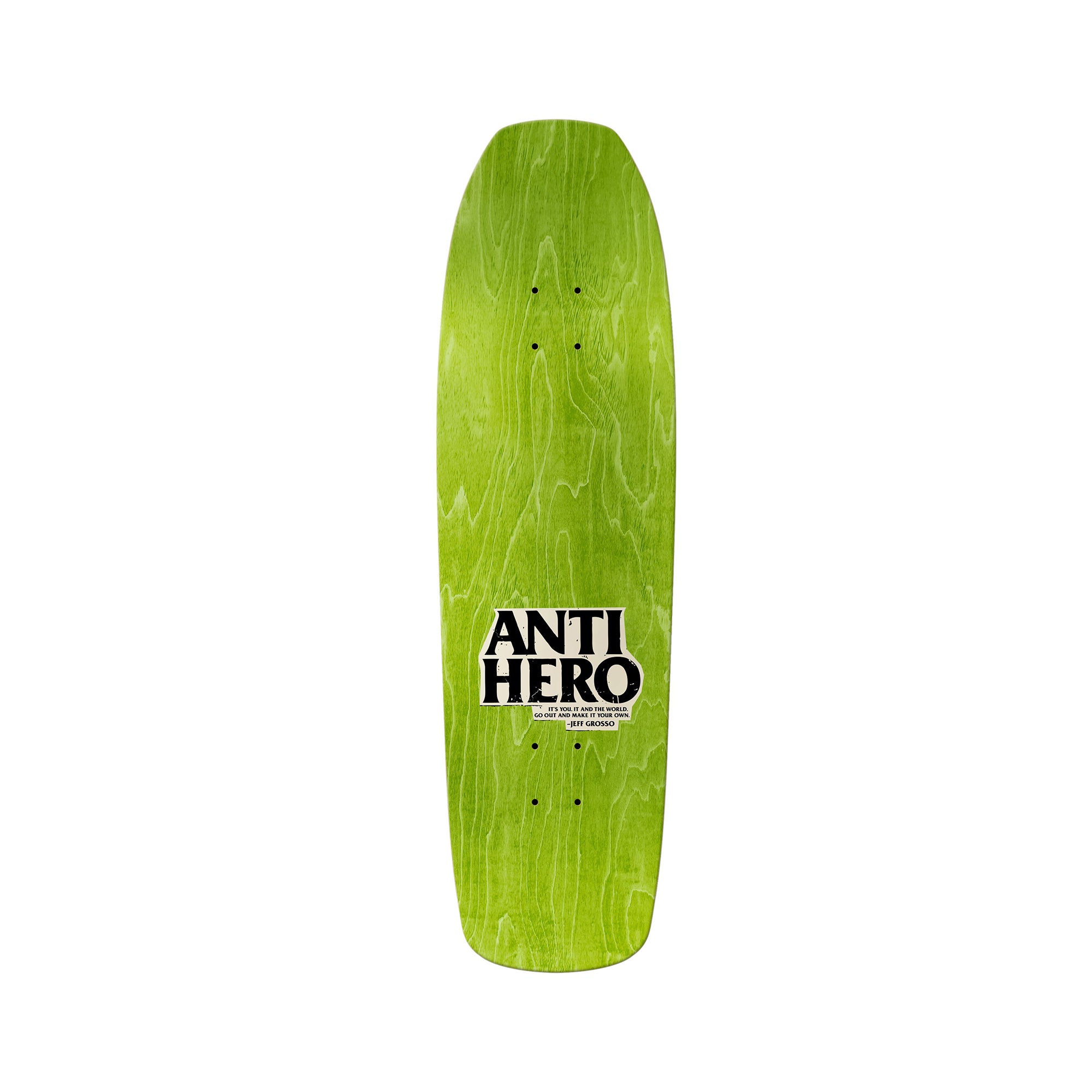 JEFF GROSSO'S "HANDPLANT" DECK (BLACK - SQUARE EDGE - 9.25")