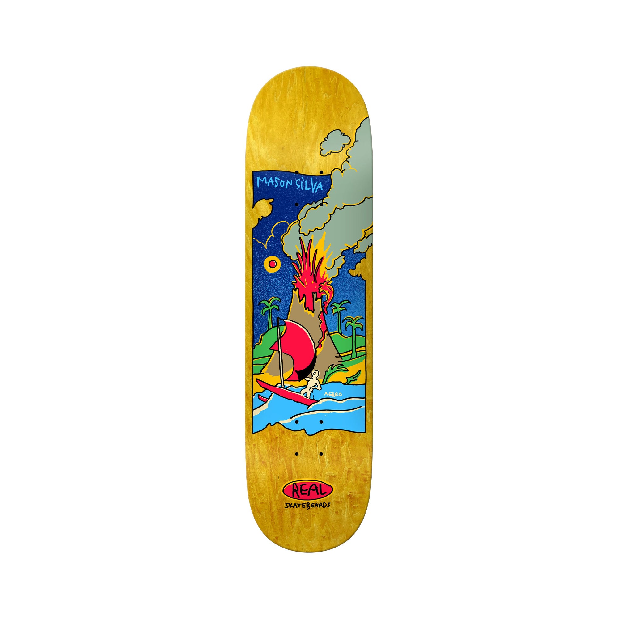 MASON SILVA'S "VOLCANO" DECK (TRUE FIT SHAPE - 8.38")