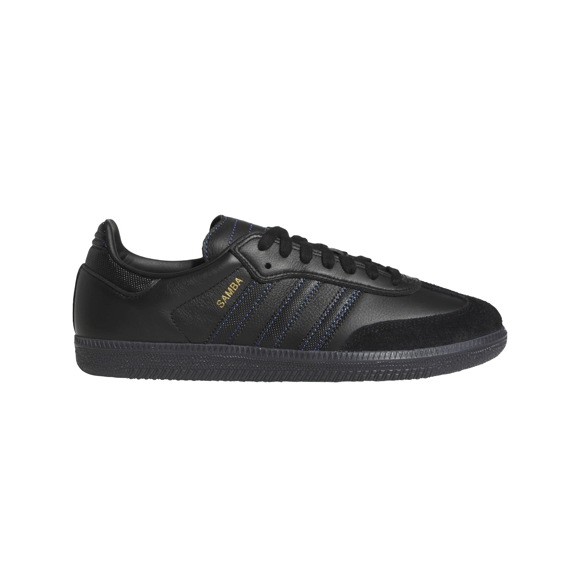 "SAMBA ADV" LEATHER/SUEDE SHOES (BLACK/BLACK/BLUE)