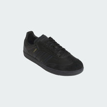 Cargar imagen en el visor de la galería, ADIDAS SKATEBOARDING - &quot;SAMBA ADV&quot; LEATHER/SUEDE SHOES (BLACK/BLACK/BLUE)
