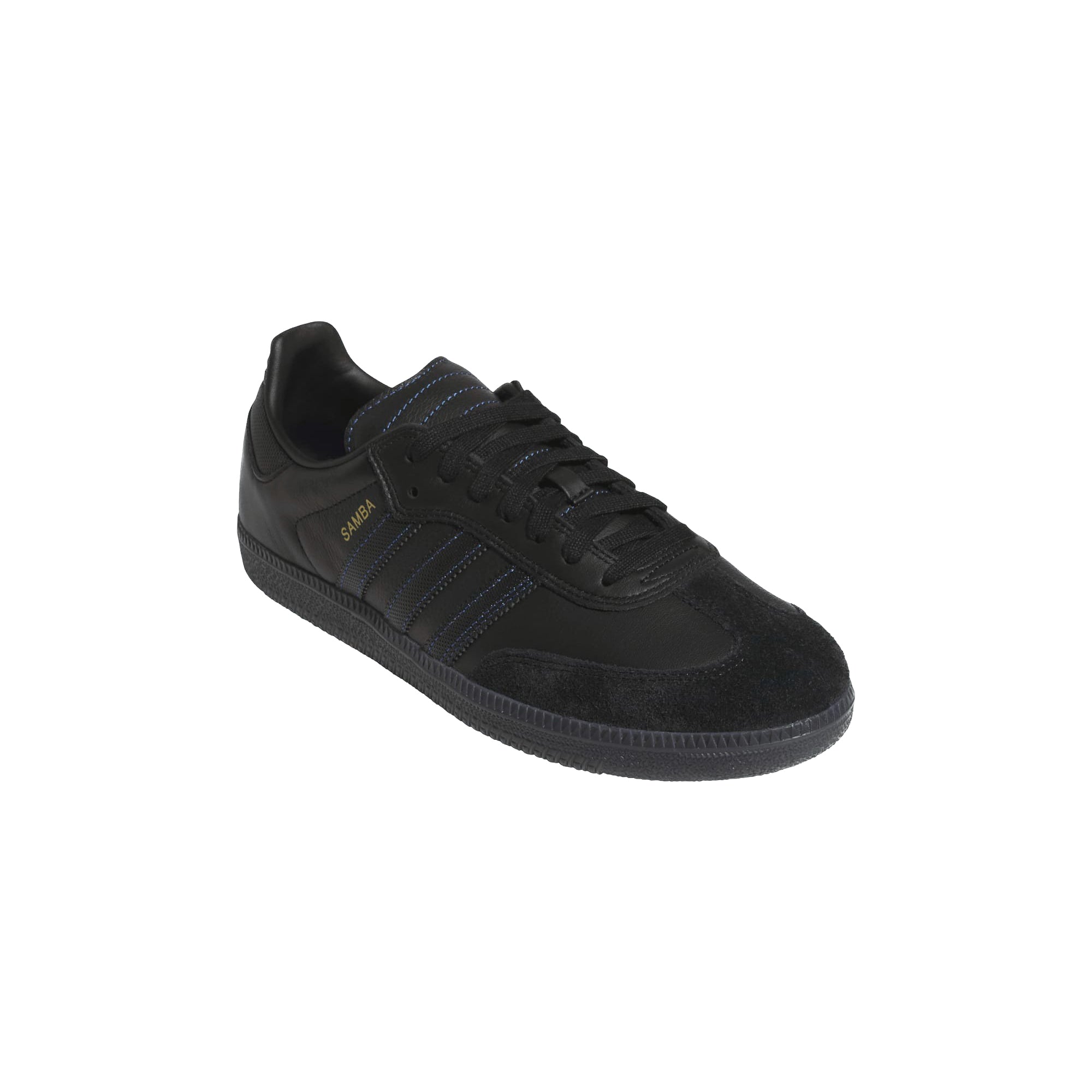 "SAMBA ADV" LEATHER/SUEDE SHOES (BLACK/BLACK/BLUE)