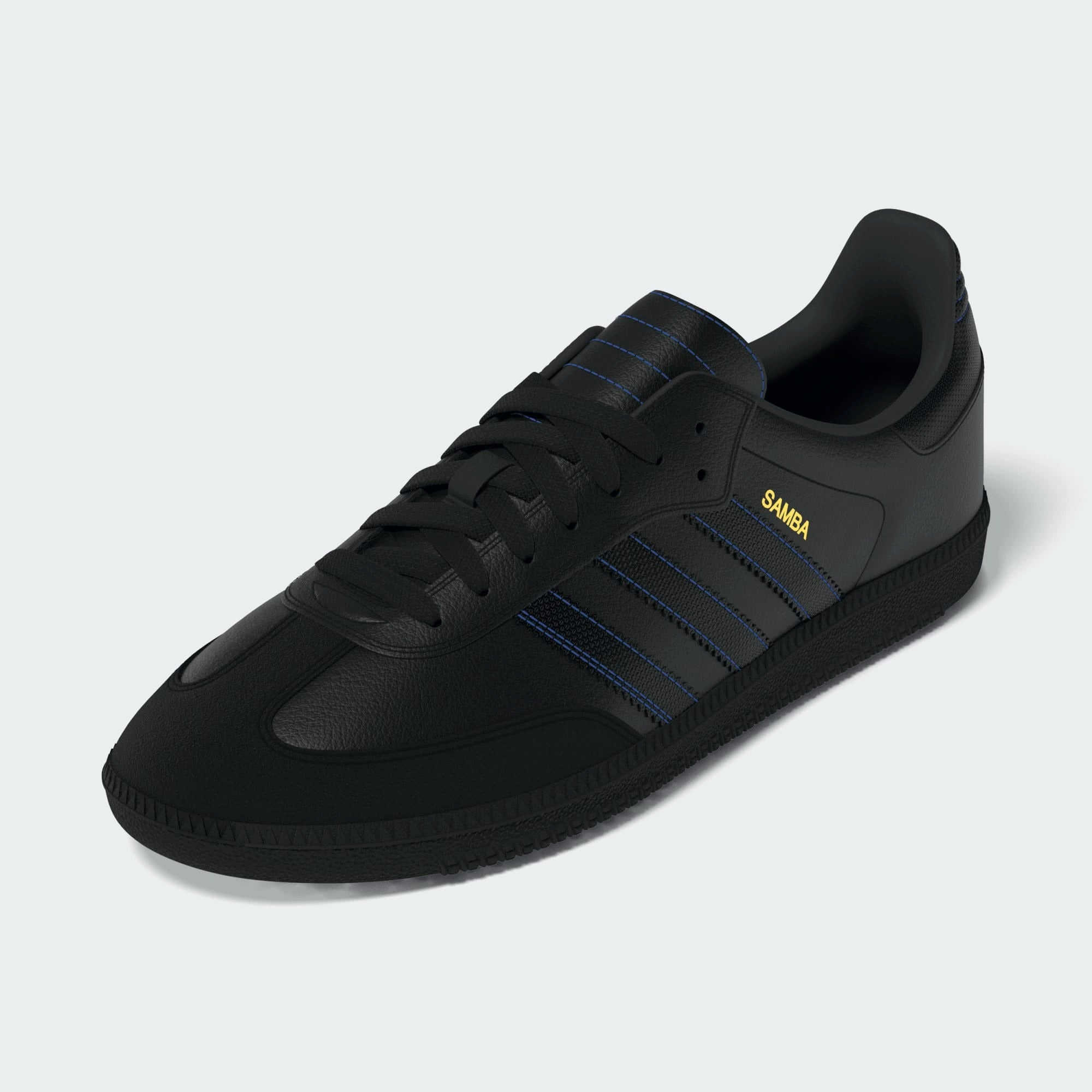 "SAMBA ADV" LEATHER/SUEDE SHOES (BLACK/BLACK/BLUE)-9