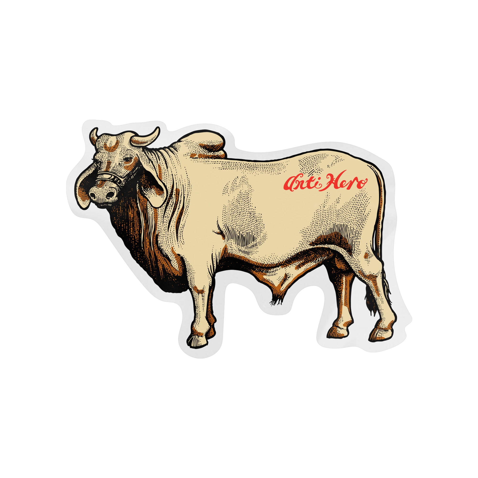 "COW" STICKER (7")-1