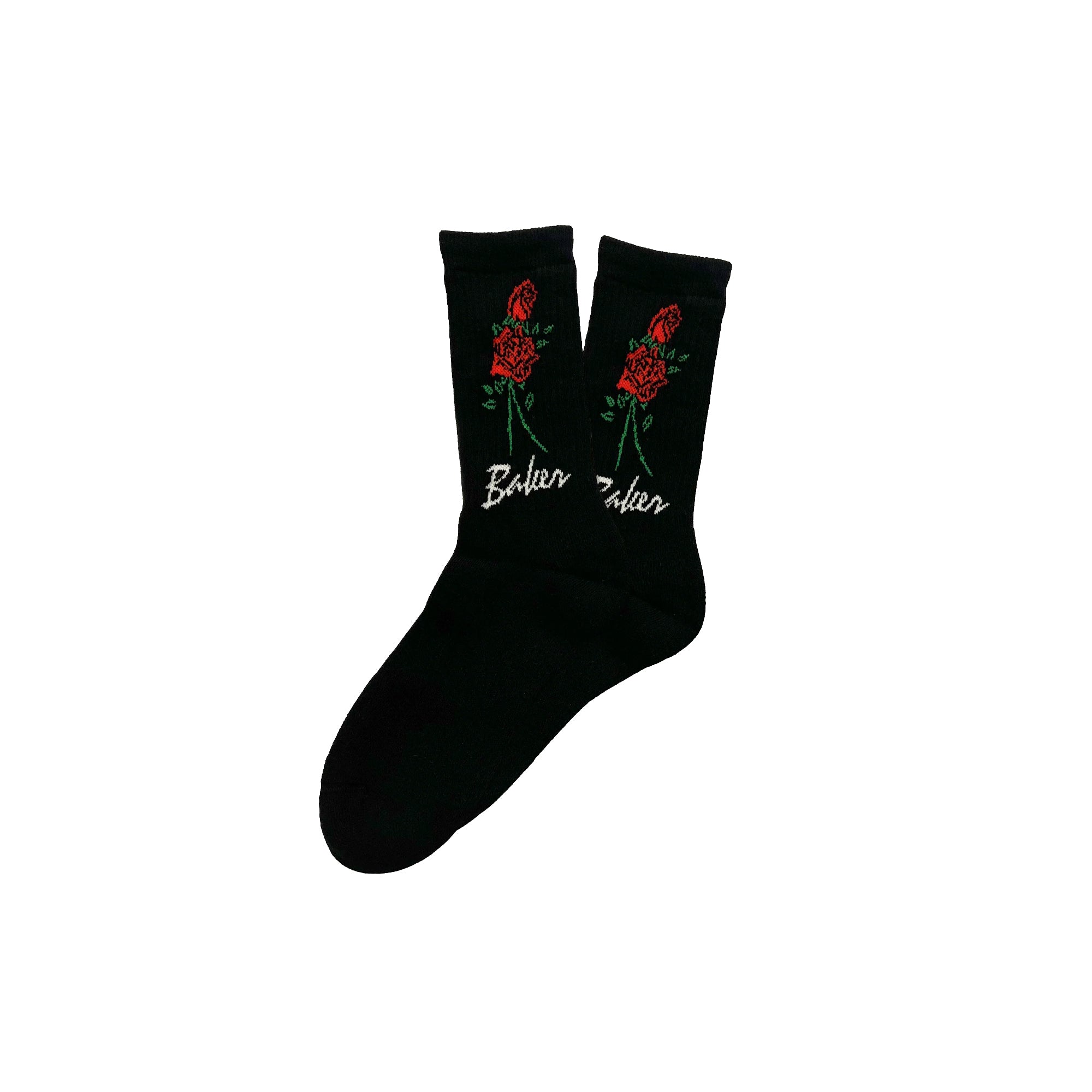 "ROSES" SOCKS (BLACK)