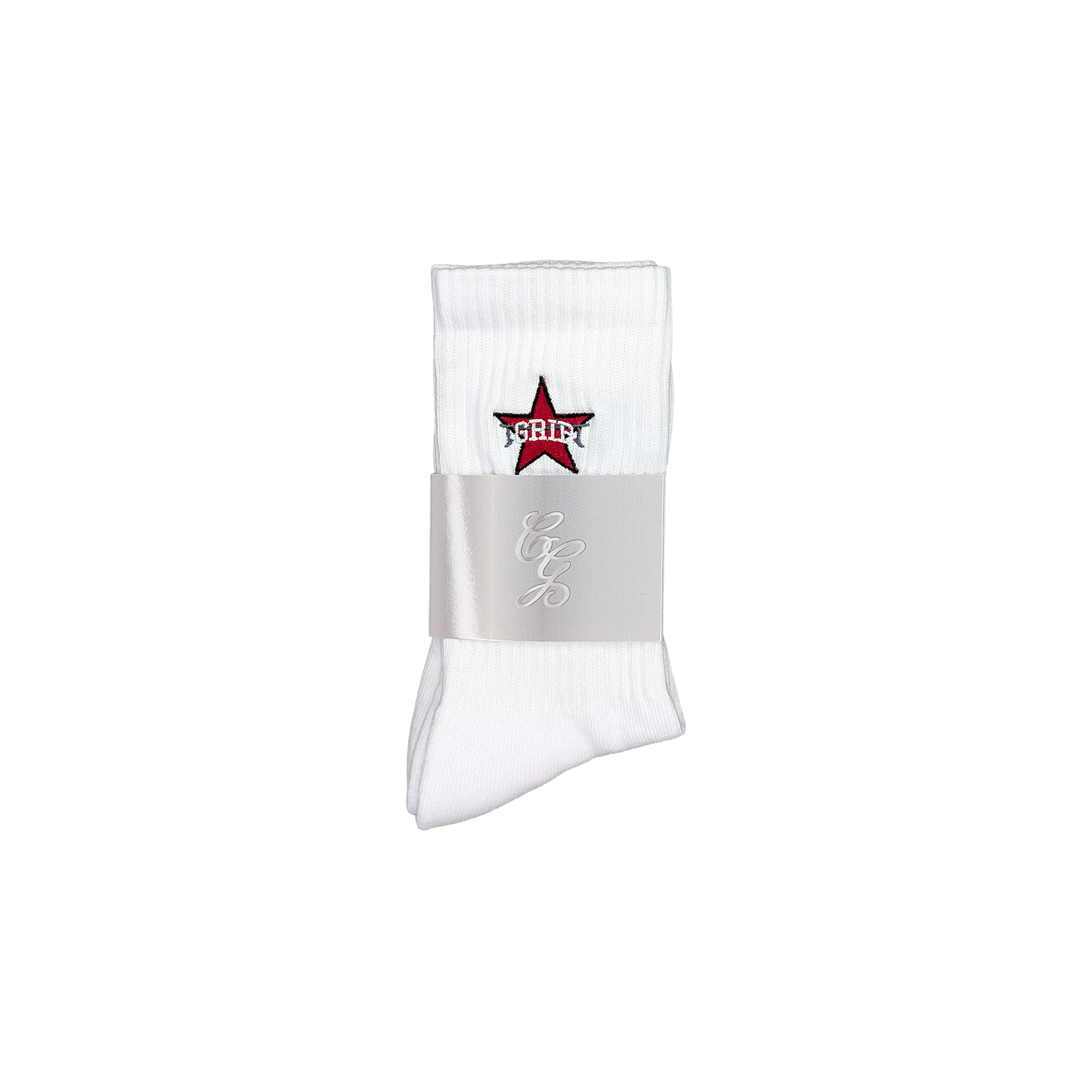 "GRIP STAR" SOCKS (WHITE)