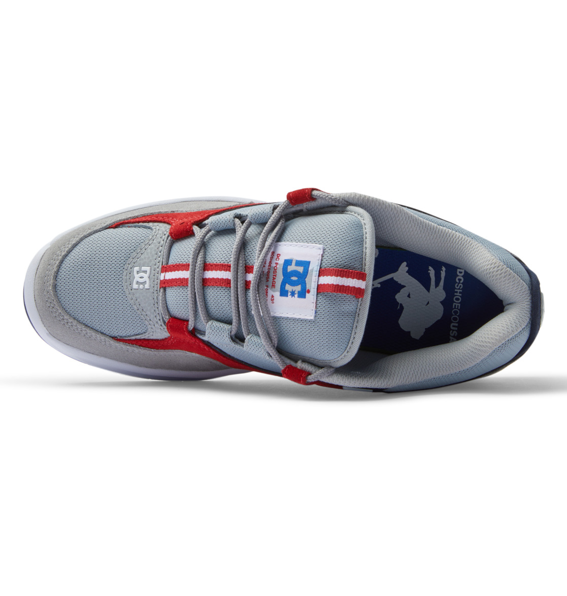 "KALYNX ZERO S" SUEDE SHOES (GREY/RED)-4