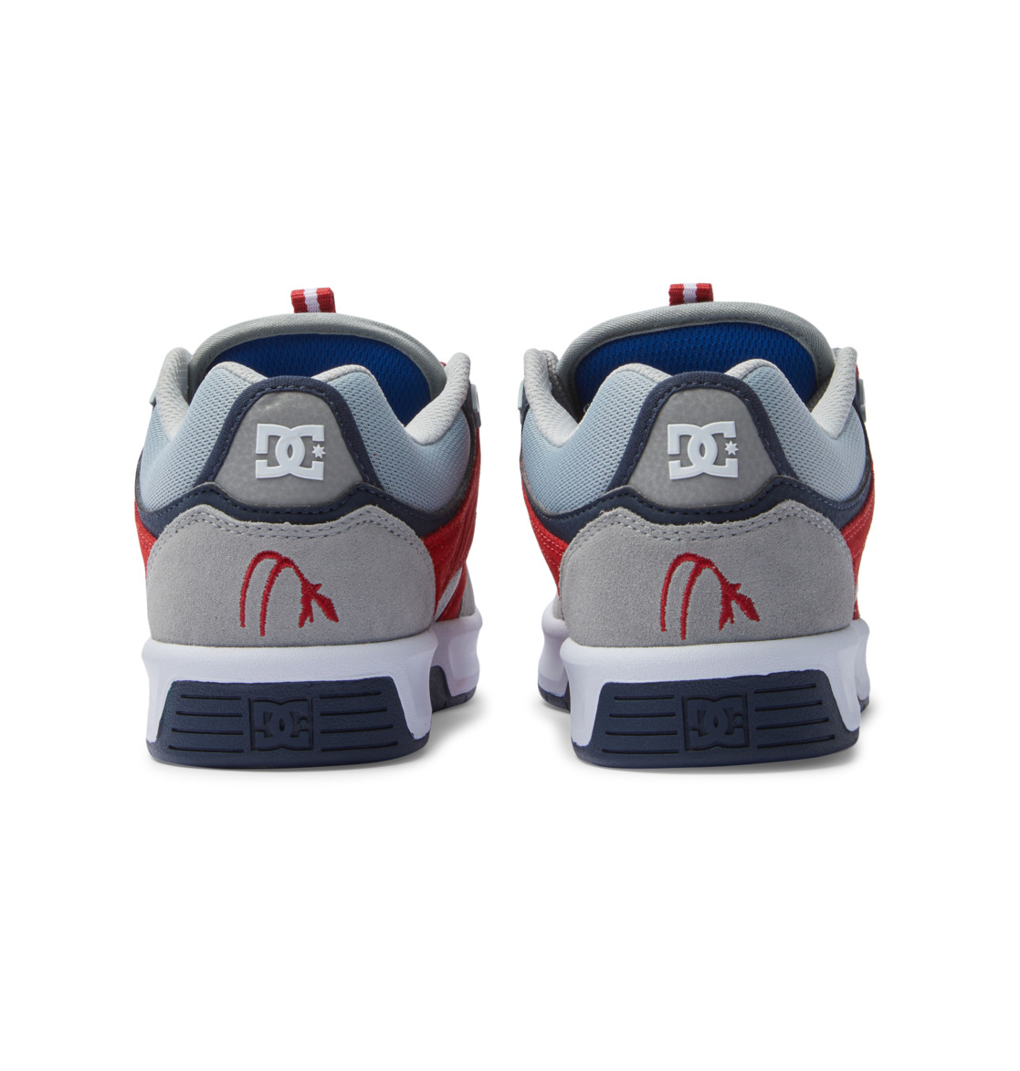 "KALYNX ZERO S" SUEDE SHOES (GREY/RED)-6