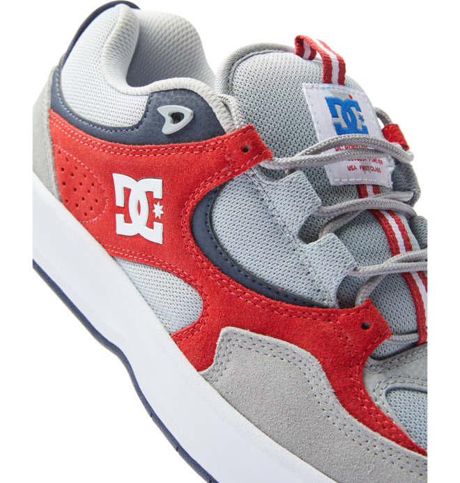 "KALYNX ZERO S" SUEDE SHOES (GREY/RED)-7