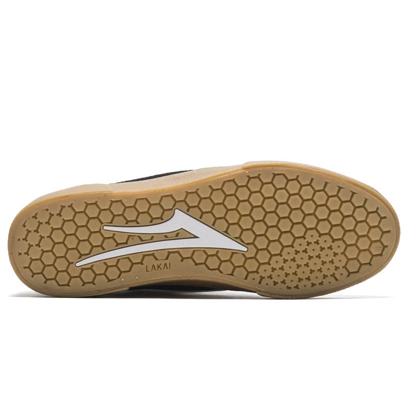 "CAMBRIDGE" SUEDE SHOES BLACK/GUM-3