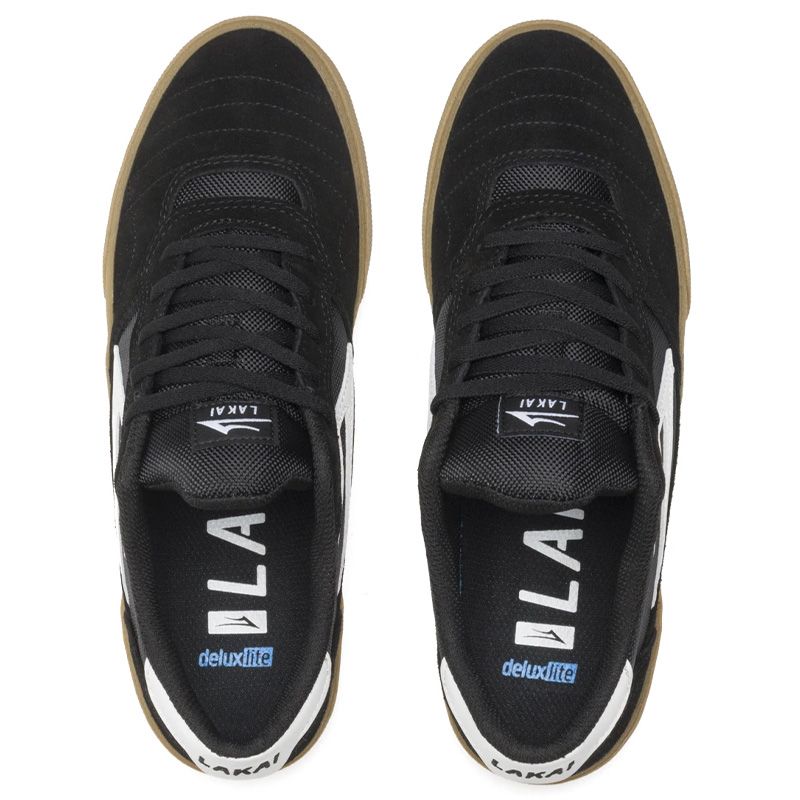 LAKAI - "CAMBRIDGE" SUEDE SHOES BLACK/GUM
