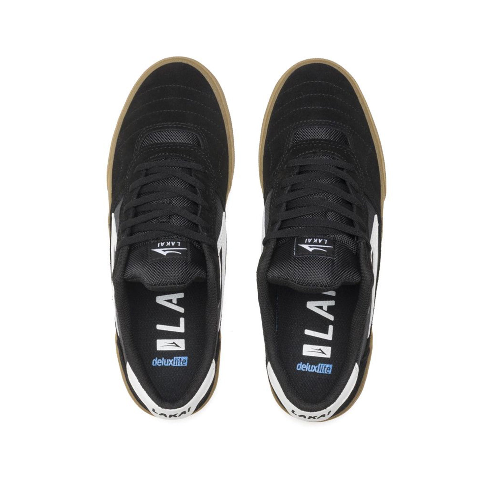 "CAMBRIDGE" SUEDE SHOES BLACK/GUM