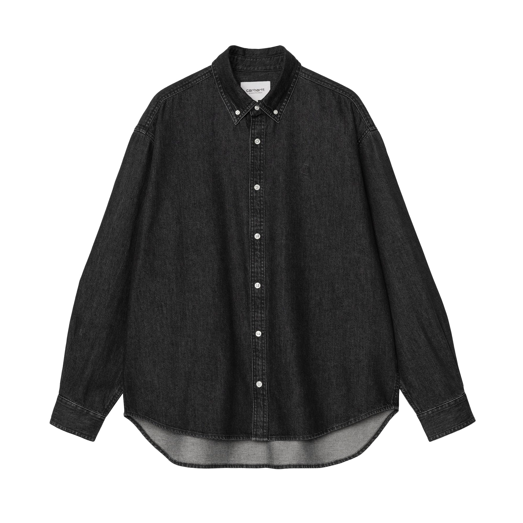 "LUCAS" SHIRT (BLACK STONE WASHED)
