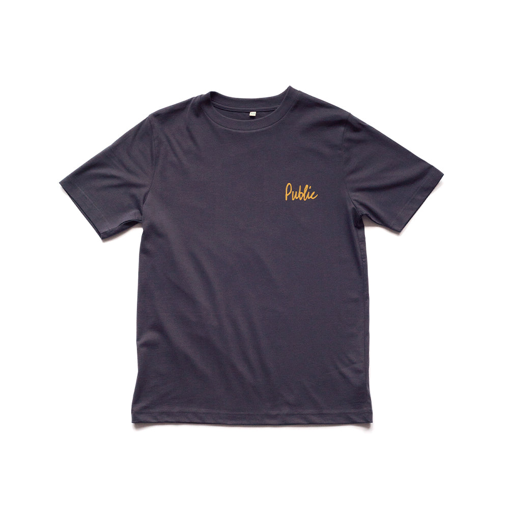 PUBLIC SKATESHOP - "HAND" T-SHIRT (INK GREY)