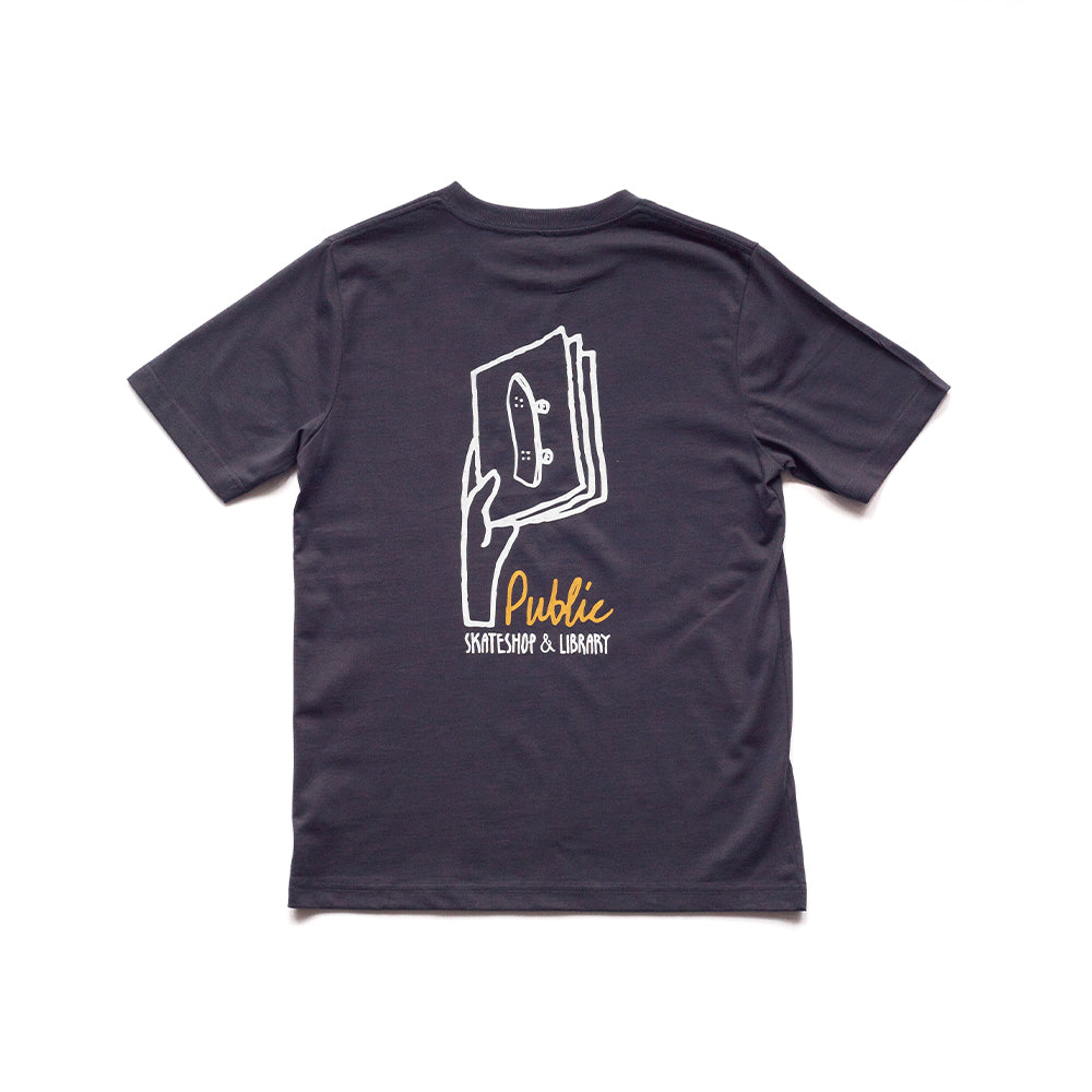 PUBLIC SKATESHOP - "HAND" T-SHIRT (INK GREY)