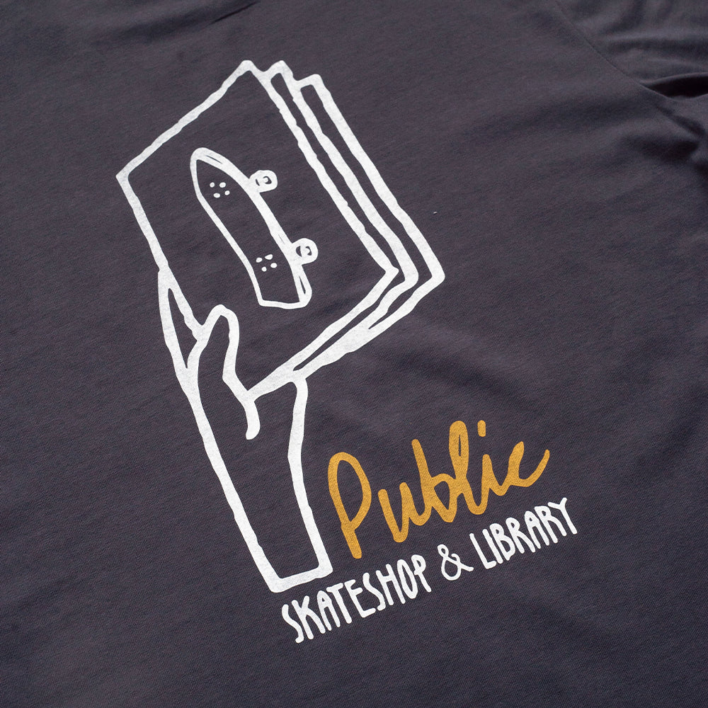"HAND" T-SHIRT (INK GREY)-4