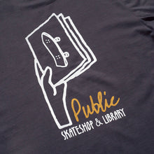 Carica l&#39;immagine nel visualizzatore di Gallery, PUBLIC SKATESHOP - &quot;HAND&quot; T-SHIRT (INK GREY)
