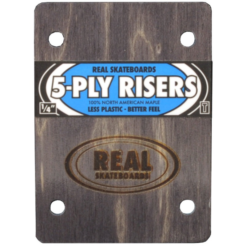 REAL SKATEBOARDS - 5 PLY RISER PADS (1/4