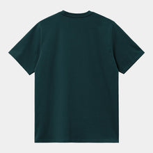Charger l&#39;image dans la galerie, CARHARTT WIP - &quot;AMERICAN SCRIPT&quot; T-SHIRT (DEEP LAGOON)
