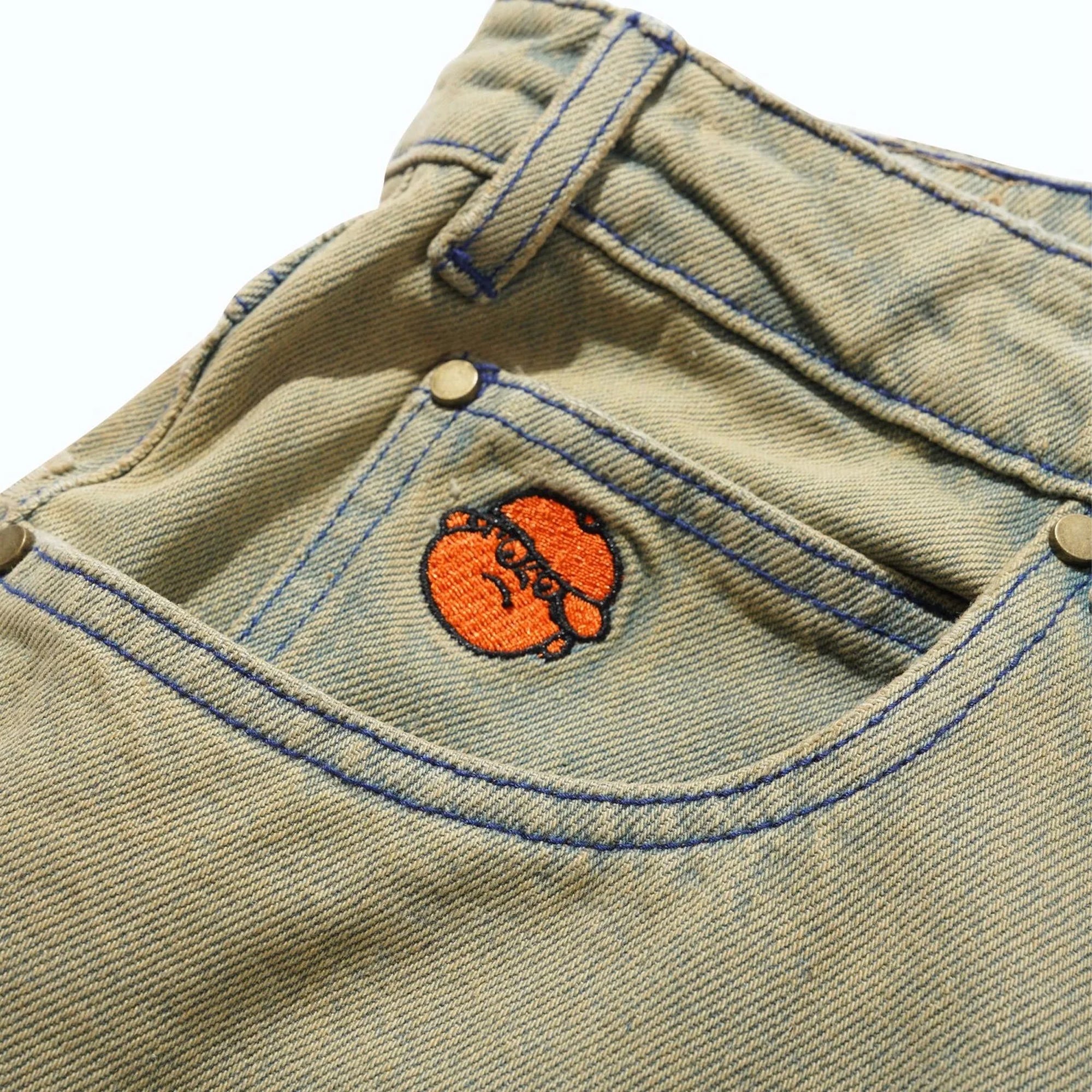"SANTOSUOSSO" DENIM PANTS (SUNFADE BLUE)-3