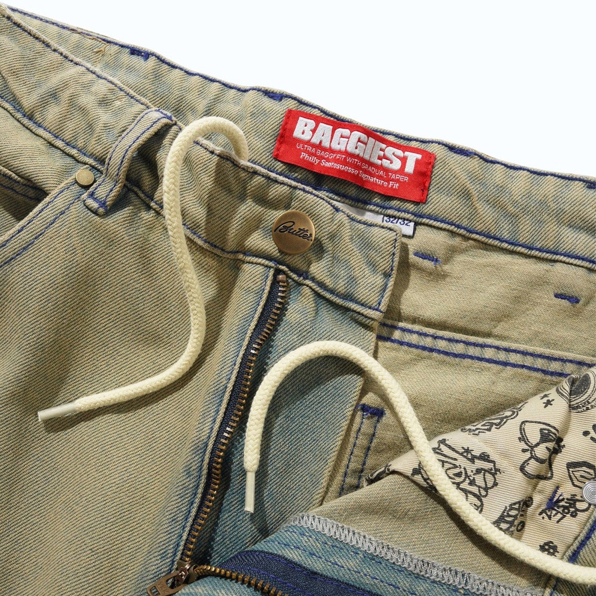 "SANTOSUOSSO" DENIM PANTS (SUNFADE BLUE)-4