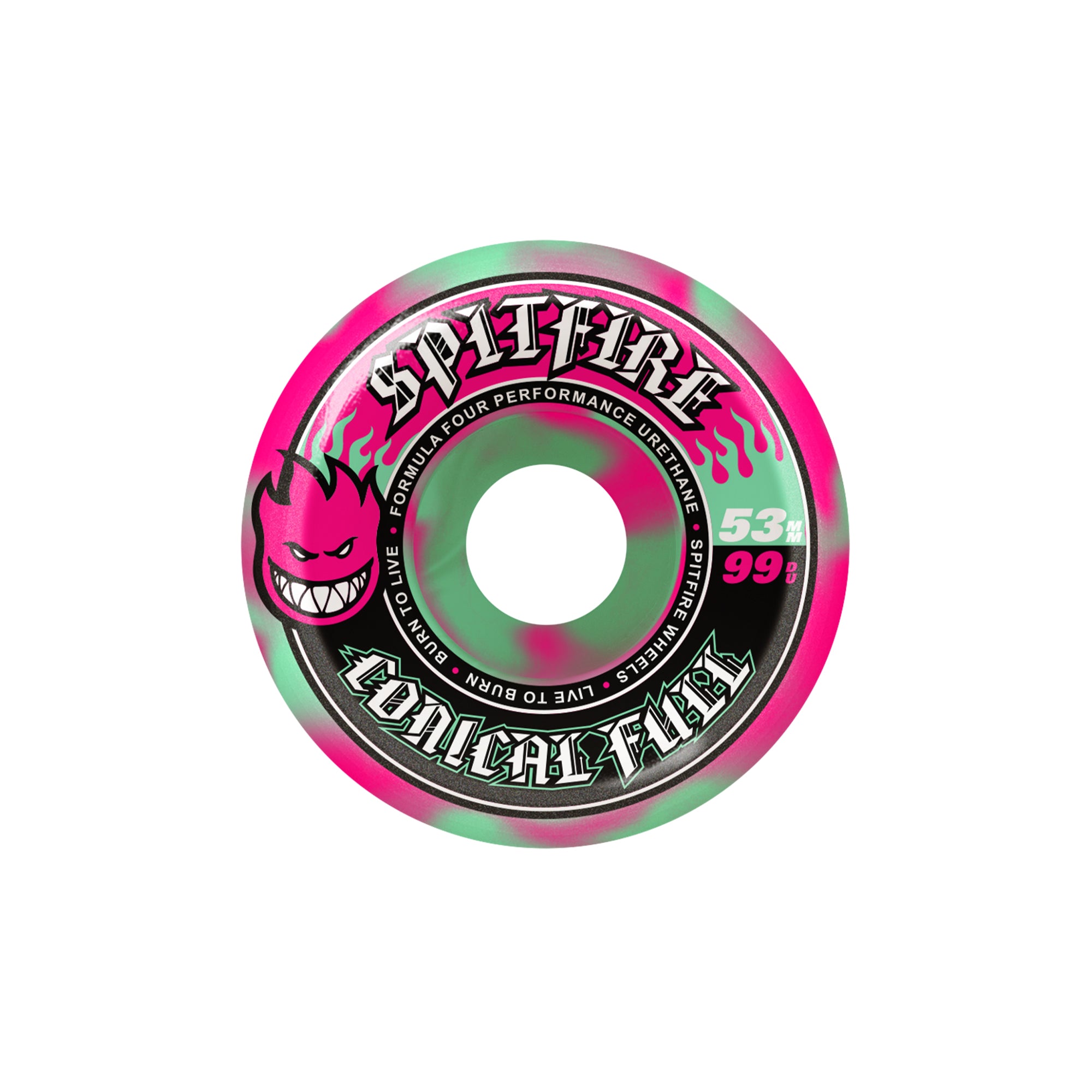 "CONICAL FULL" PINK/TEAL WHEELS (F4 - 99D - 53MM)-1