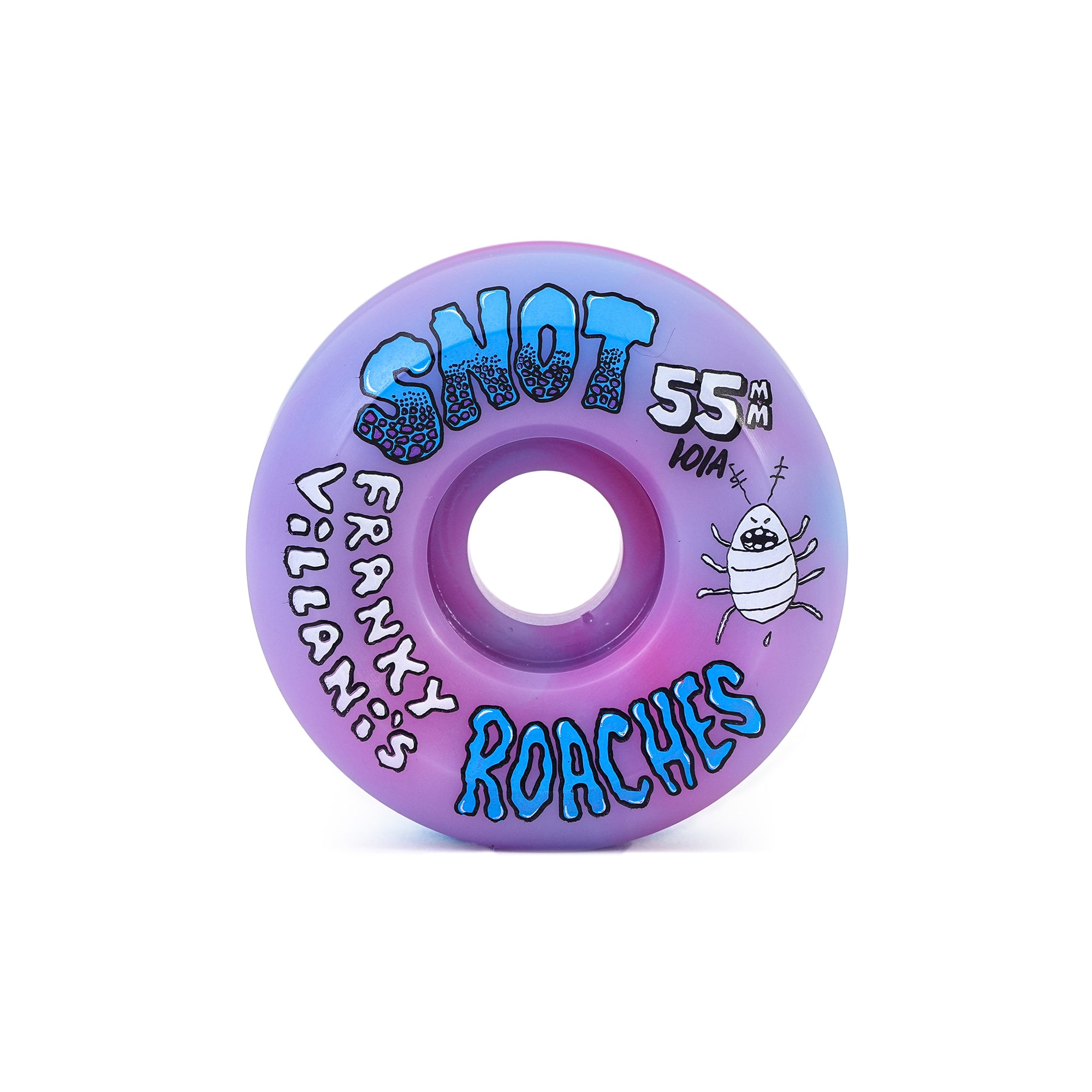FRANKY VILLANI'S "ROACHES" CONICAL WHEELS (PINK/TEAL SWIRL - 101A - 55MM)
