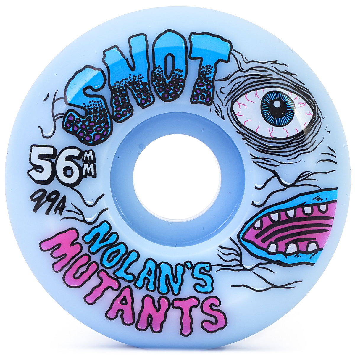 SNOT WHEELS - NOLAN'S "MUTANTS" CONICAL WHEELS (ICE BLUE - 99A - 56MM)