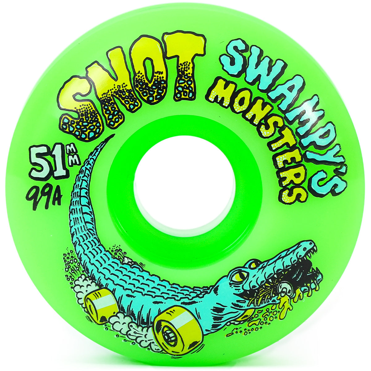SNOT WHEELS - SWAMPY'S "MONSTERS" CLASSIS WHEELS (NEON GREEN - 99A - 51MM)