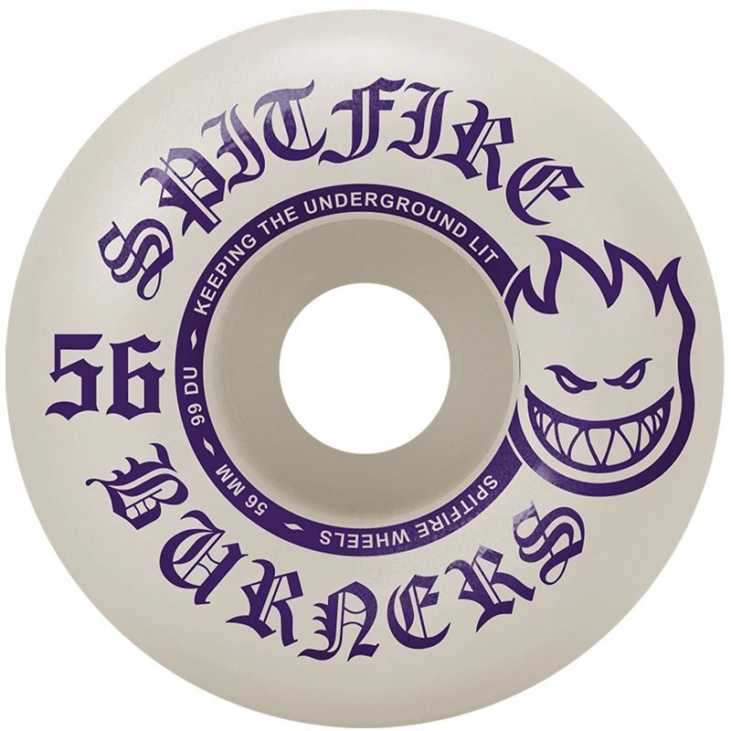 SPITFIRE WHEELS - "BURNERS" BIGHEAD SHAPE WHEELS (BURNER FORMULA - 99D - 56MM)