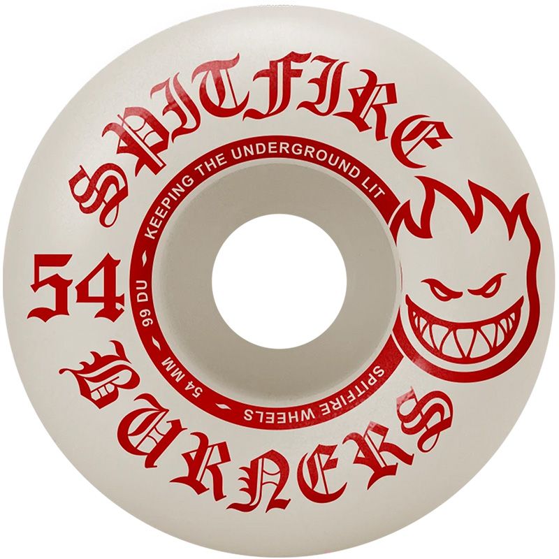 SPITFIRE WHEELS - "BURNERS" BIGHEAD SHAPE WHEELS (BURNER FORMULA - 99D - 54MM)