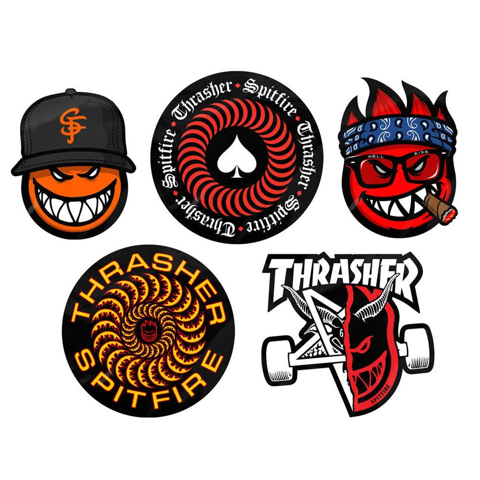 SPITFIRE WHEELS X THRASHER - "THRASHER" STICKER PACK