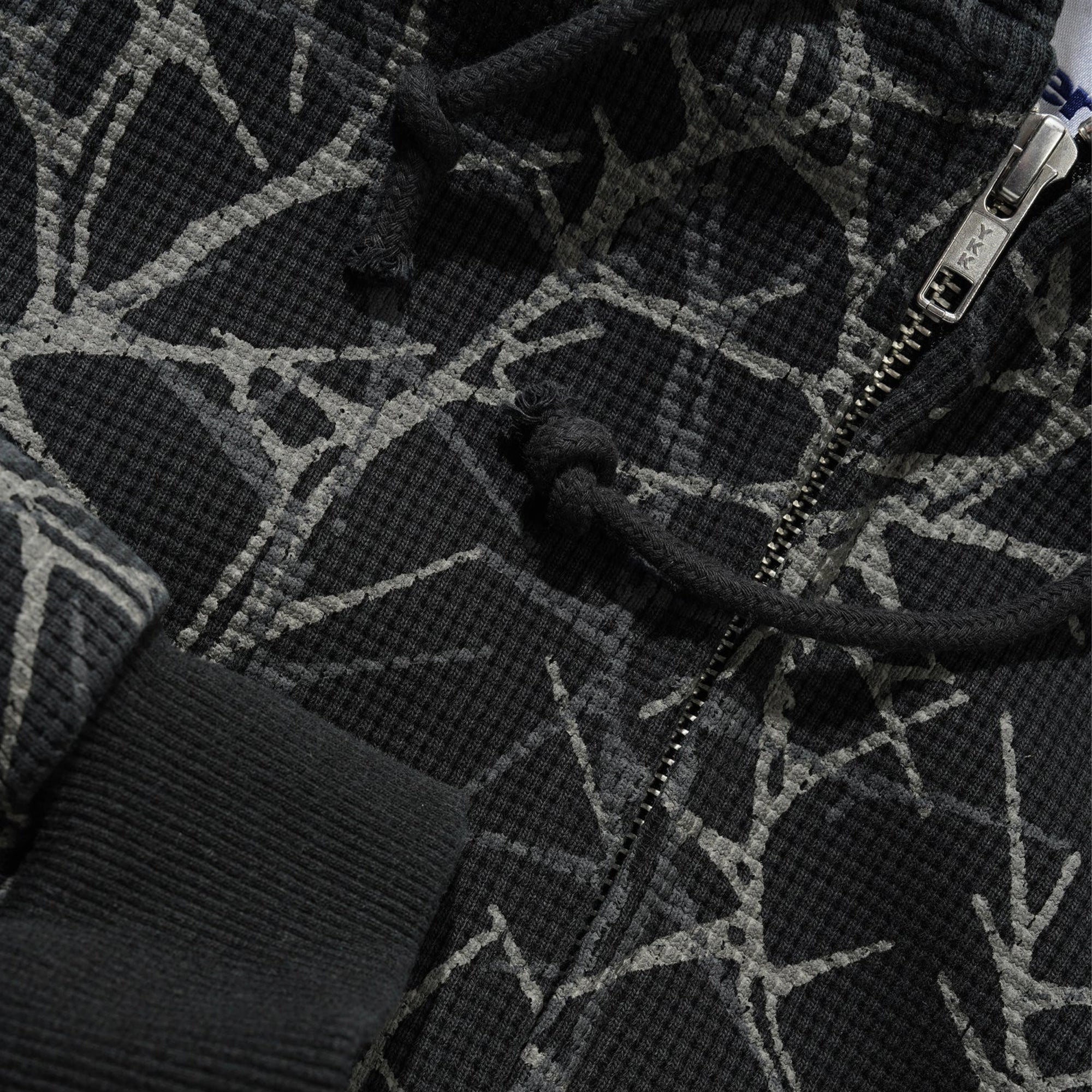 "THORN CAMO" WAFFLE ZIP-HOODIE (BLACK)