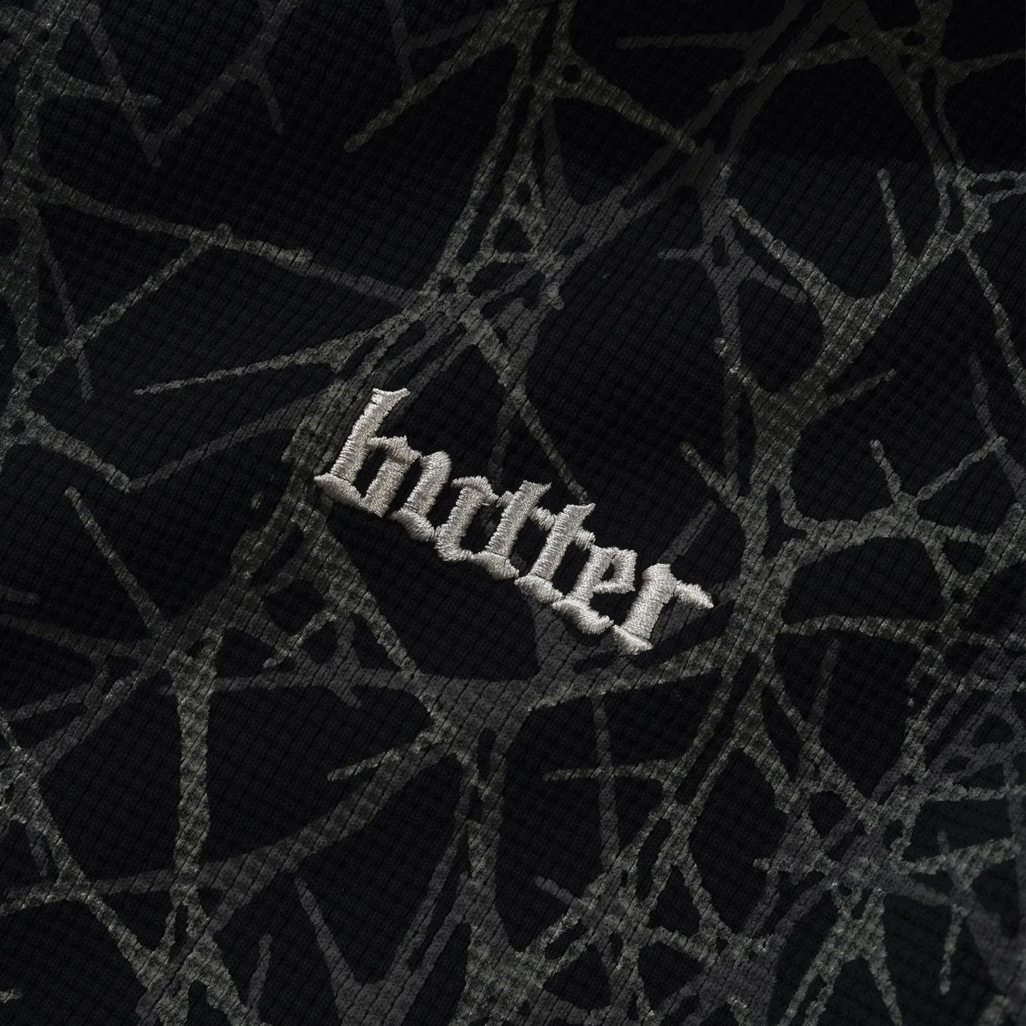 "THORN CAMO" WAFFLE ZIP-HOODIE (BLACK)-3