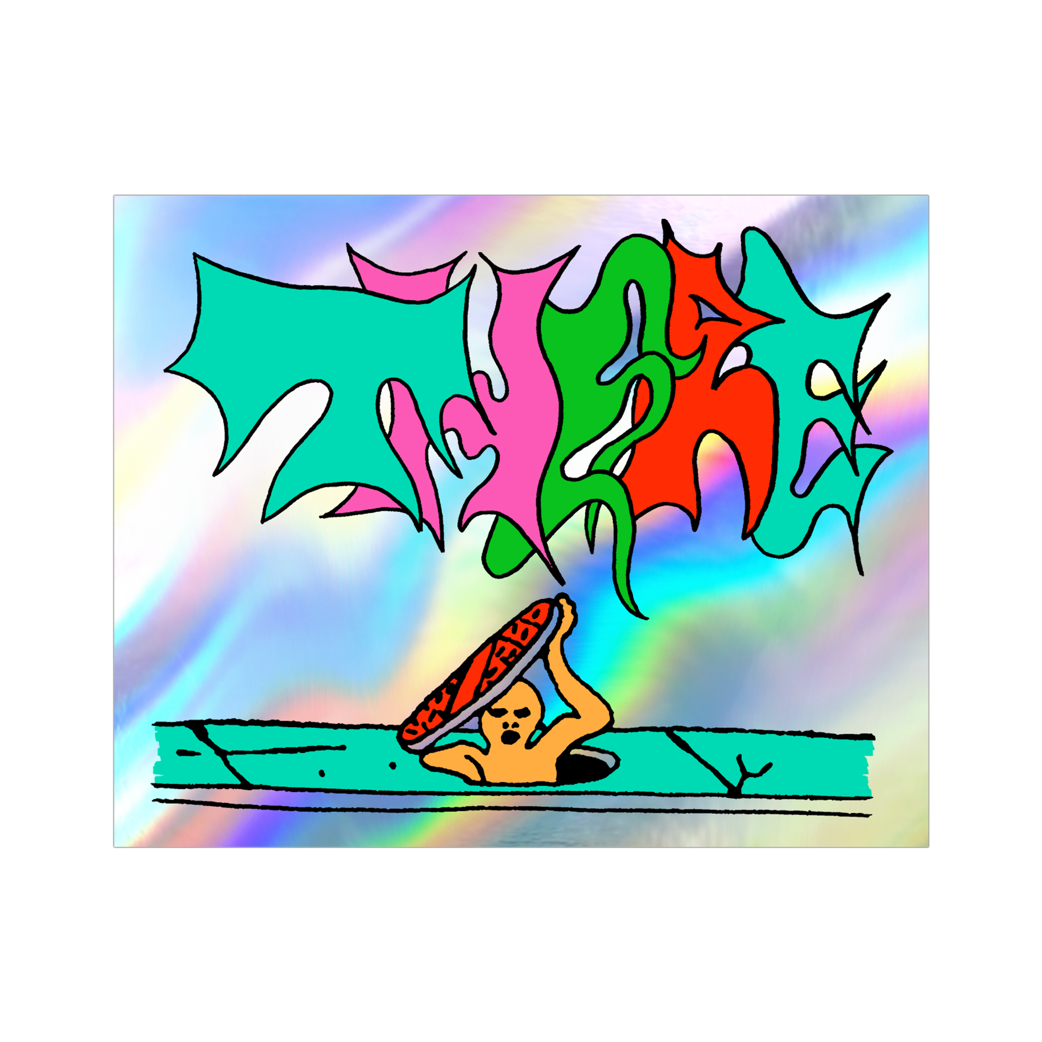 THERE SKATEBOARDS - "SIDEWALK" HOLOGRAPHIC STICKER