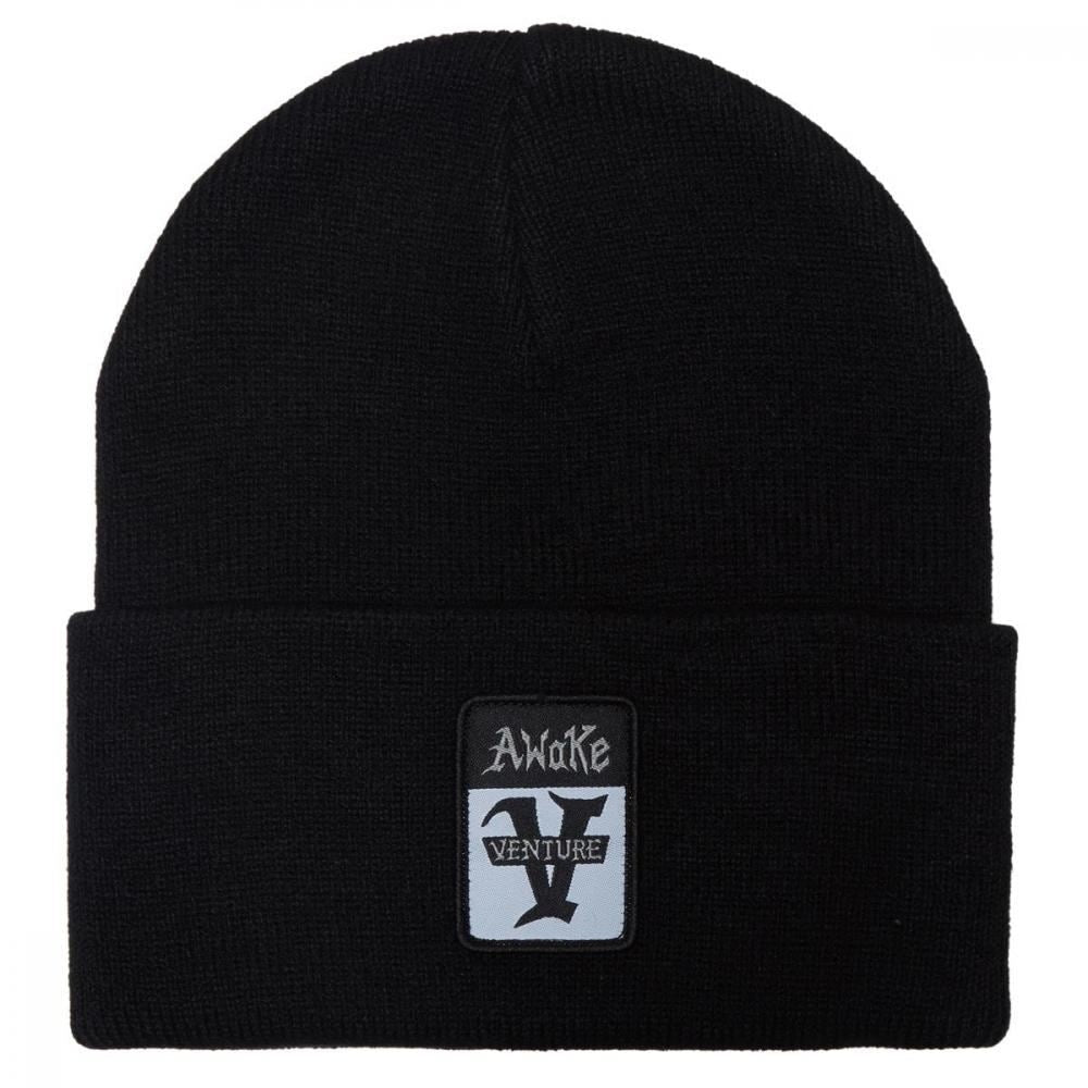 "AWAKE LTD" CUFF BEANIE (BLACK)