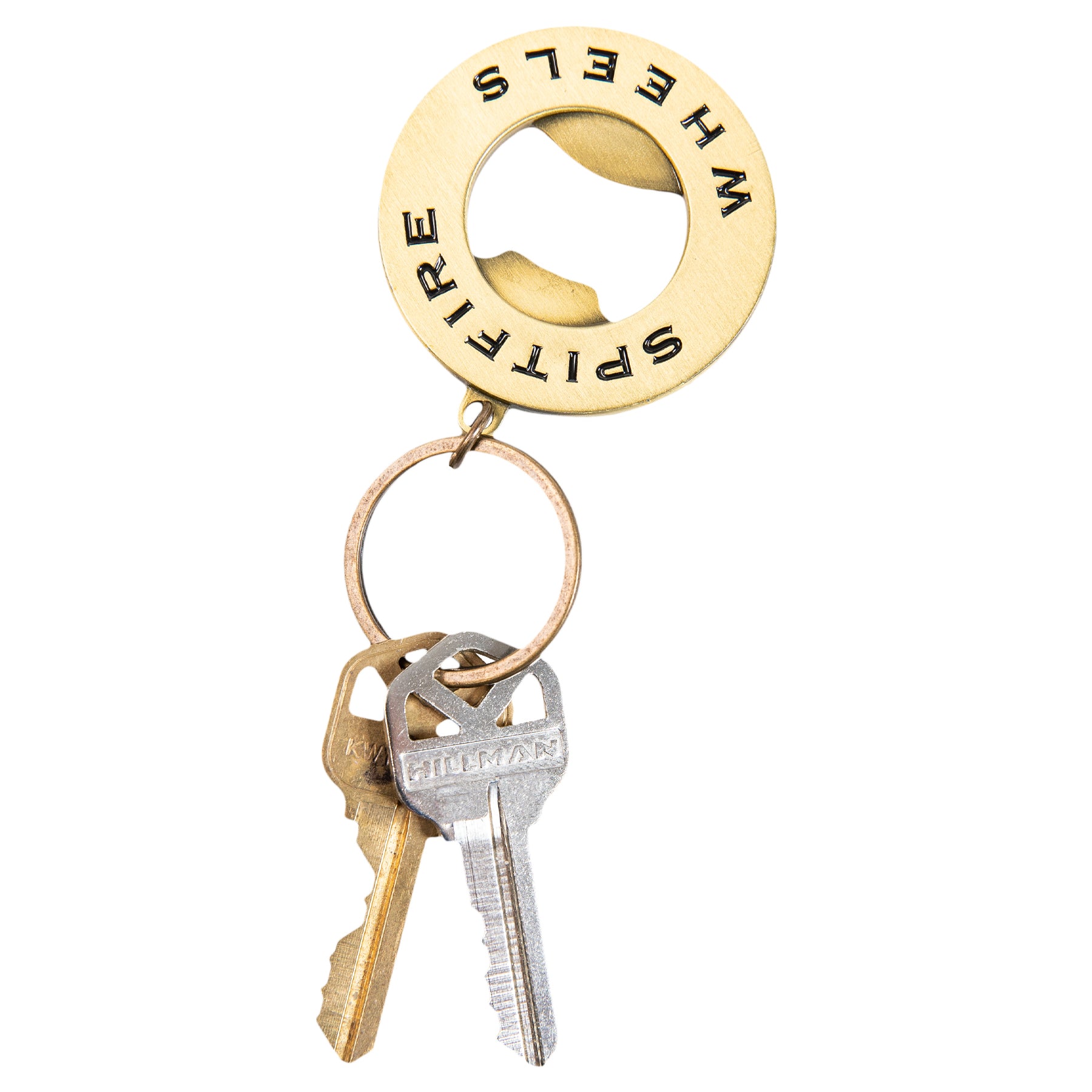 SPITFIRE WHEELS - "CLASSIC SWIRL" BOTTLE OPENER KEYCHAIN (GOLD/BLACK)