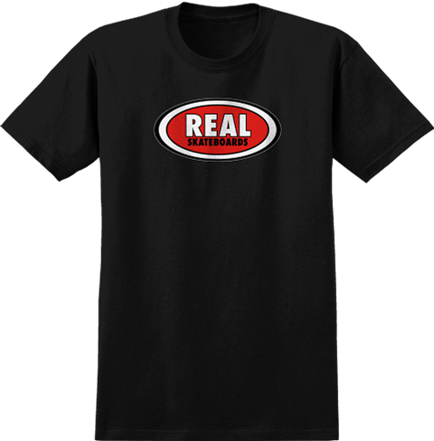 REAL SKATEBOARDS - "OVAL" (BLACK)