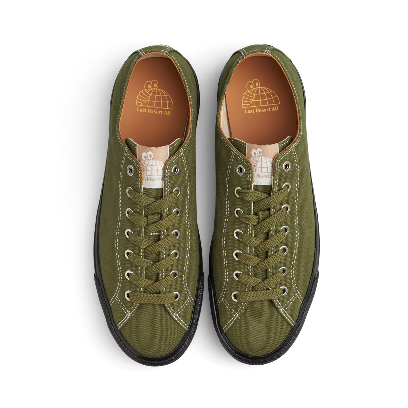 "VM003 LO" CANVAS - LEAF GREEN/BLACK (SIZE 41)-4